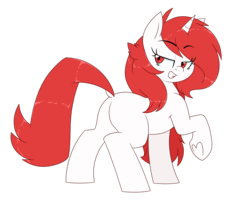 Size: 3200x2600 | Tagged: safe, artist:notenoughapples, oc, oc only, oc:misstar, pony, unicorn, butt, disguise, dock, female, high res, mare, patreon, patreon reward, plot, simple background, solo, transparent background