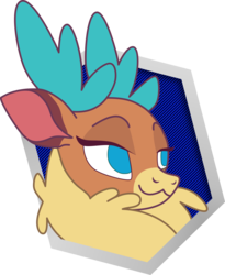 Size: 2655x3239 | Tagged: safe, artist:rulo6000, derpibooru exclusive, velvet (tfh), deer, reindeer, them's fightin' herds, bust, community related, female, high res, portrait, simple background, solo, transparent background, vector