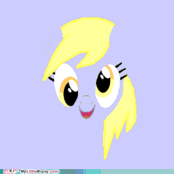 Size: 415x415 | Tagged: artist needed, safe, editor:undeadponysoldier, derpy hooves, pegasus, pony, g4, animated, derp, female, happy, lineless, looking at you, mare, my little brony, mylittlebrony, open mouth, smiling, solo, spinning, trippy, weird