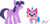 Size: 1062x508 | Tagged: safe, artist:monsieurzemuya, twilight sparkle, alicorn, pony, g4, carla castañeda, crossover, lego, simple background, tara strong, the lego movie, transparent background, twilight sparkle (alicorn), unikitty, unikitty!, voice actor joke