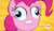 Size: 1997x1140 | Tagged: safe, screencap, pinkie pie, earth pony, pony, filli vanilli, g4, my little pony: friendship is magic, season 4, all new, crazy face, derp, faic, female, hub logo, logo, mare, solo, sunburst background, text, the hub