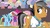 Size: 1280x720 | Tagged: safe, screencap, fluttershy, pinkie pie, quibble pants, rainbow dash, earth pony, pegasus, pony, common ground, g4, my little pony: friendship is magic, cap, coach rainbow dash, hat, raised eyebrow