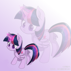 Size: 2000x2000 | Tagged: dead source, safe, artist:异瞳jill, twilight sparkle, alicorn, pony, g4, colored pupils, cute, female, glowing horn, high res, horn, magic, mare, solo, twiabetes, twilight sparkle (alicorn), zoom layer