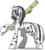 Size: 2037x2251 | Tagged: safe, artist:lrusu, oc, oc only, oc:xurabi, pony, zebra, fallout equestria, female, gunstaff, high res, quadrupedal, simple background, solo, staff, white background
