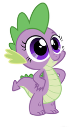 Size: 750x1292 | Tagged: safe, edit, editor:undeadponysoldier, spike, dragon, g4, adorable face, alternate eye color, baby, baby dragon, barb, barbabetes, cute, eye, eyelashes, eyes, face swap, faic, female, meme, rule 63, rule63betes, simple background, smiling, solo, special eyes, wat, white background