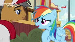 Size: 1280x720 | Tagged: safe, screencap, quibble pants, rainbow dash, earth pony, pegasus, pony, common ground, g4