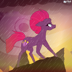 Size: 1870x1870 | Tagged: safe, artist:fibs, tempest shadow, pony, unicorn, g4, broken horn, crying, eye scar, female, horn, mare, rain, scar, vector