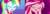 Size: 1440x404 | Tagged: safe, edit, screencap, rainbow dash, sunset shimmer, equestria girls, g4, i'm on a yacht, my little pony equestria girls: better together, close-up, cute, dashabetes, eyes closed, female, neon eg logo, shimmerbetes