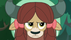 Size: 1200x675 | Tagged: safe, edit, edited screencap, screencap, yona, pony, g4, non-compete clause, animated, female, mirrored, party hard, solo, yona is not amused