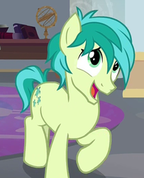 Size: 427x526 | Tagged: safe, screencap, sandbar, earth pony, pony, g4, she's all yak, cropped, cute, hooves, male, open mouth, sandabetes, smiling, solo, stallion