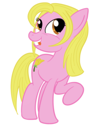 Size: 1600x2100 | Tagged: safe, artist:sixes&sevens, earth pony, pony, doctor who, female, mare, ponified, rose tyler, simple background, tongue out, transparent background