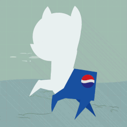 Size: 720x720 | Tagged: safe, artist:dsiak, pony, animated, faceless female, female, mare, offscreen character, pepsi, pepsiman, pepsimare, pointy ponies, ponified, rule 63, rule 85, running, soda, solo