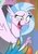 Size: 540x781 | Tagged: safe, screencap, gallus, silverstream, classical hippogriff, hippogriff, g4, she's all yak, cropped, cute, diastreamies, faic, offscreen character, quadrupedal, solo focus, you look so weird