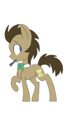 Size: 674x1200 | Tagged: safe, artist:blurry-kun, doctor whooves, time turner, pony, g4, chest fluff, doctor who, doctorbetes, ear fluff, male, mouth hold, no pupils, profile, simple background, solo, sonic screwdriver, stallion, the doctor, transparent background