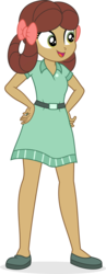 Size: 1906x4900 | Tagged: safe, artist:punzil504, yona, equestria girls, g4, belt, clothes, cute, dress, equestria girls-ified, female, open mouth, shoes, simple background, smiling, solo, transparent background, yonadorable
