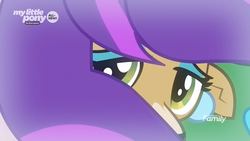 Size: 1920x1080 | Tagged: safe, screencap, yona, yak, g4, she's all yak, discovery family logo, eyeshadow, female, flirting, looking at you, makeover, makeup, solo, windswept mane