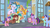 Size: 1366x768 | Tagged: safe, screencap, gallus, november rain, ocellus, sandbar, silverstream, smolder, twilight sparkle, yona, alicorn, changedling, changeling, classical hippogriff, dragon, earth pony, griffon, hippogriff, pony, yak, g4, she's all yak, bow, carpet, cloven hooves, colored hooves, cute, discovery family logo, dragoness, female, floppy ears, flying, friendship student, glowing horn, hair bow, hallway, horn, jewelry, levitation, magic, male, mare, monkey swings, necklace, poster, school of friendship, student six, teenager, telekinesis, twilight sparkle (alicorn)