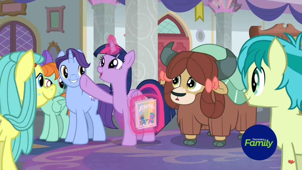 Discovery family. Пони Оцеллус и её семья. Peppermint goldylinks Pony. MLP shes all Yak.