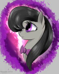 Size: 1128x1400 | Tagged: safe, artist:renarde-louve, octavia melody, earth pony, pony, g4, bowtie, bust, female, mare, solo