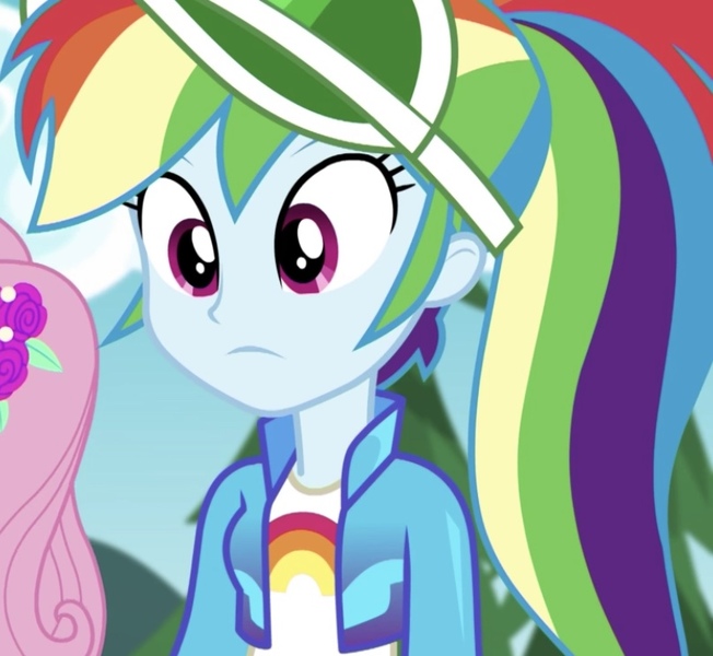 2071211 - safe, edit, edited screencap, screencap, rainbow dash, equestria  girls, equestria girls series, g4, wake up!, spoiler:choose your own ending  (season 2), spoiler:eqg series (season 2), caption, cropped, dio brando,  face