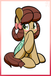 Size: 2100x3100 | Tagged: dead source, safe, artist:php142, yona, pony, g4, season 9, she's all yak, accessory, blushing, cute, female, high res, looking at you, ponified, pony yona, ribbon, simple background, solo, species swap, yonadorable