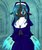 Size: 3413x4096 | Tagged: safe, artist:zemlya, queen chrysalis, changeling, changeling queen, anthro, g4, chrysanun, female, jewelry, looking at you, necklace, nun, solo