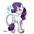 Size: 2754x2754 | Tagged: safe, artist:gaypompeii, rarity, classical unicorn, pony, unicorn, g4, female, high res, horn, leonine tail, lidded eyes, mare, simple background, smiling, solo, unshorn fetlocks, white background