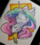 Size: 536x600 | Tagged: safe, artist:mychelle, princess celestia, pony, g4, bust, female, portrait, solo, traditional art