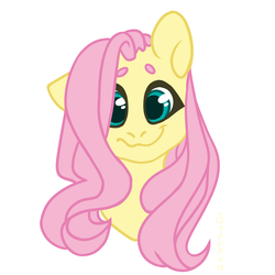 Size: 4500x4500 | Tagged: safe, artist:chepymur, fluttershy, pony, g4, beanbrows, bust, cute, eyebrows, female, looking at you, one ear down, portrait, shyabetes, simple background, solo, white background