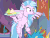 Size: 653x493 | Tagged: safe, screencap, gallus, silverstream, classical hippogriff, hippogriff, g4, she's all yak, animated, belly, cropped, cupcake, cute, diastreamies, dropping, faic, female, flying, food, gif, grimace, solo focus, talking, tray, you look so weird