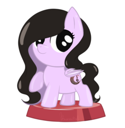 Size: 1000x1020 | Tagged: safe, artist:nekoremilia1, oc, oc only, oc:chia scarlet, pony, vampire, chibi, cute, female, figure, mare, pocket ponies, simple background, solo, transparent background