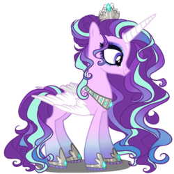 Size: 4700x4700 | Tagged: safe, artist:gihhbloonde, starlight glimmer, alicorn, pony, g4, alicornified, female, mare, next generation, race swap, redesign, simple background, solo, starlicorn, transparent background