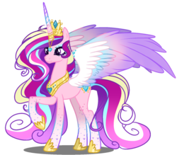 Size: 1550x1360 | Tagged: safe, artist:gihhbloonde, princess cadance, alicorn, pony, g4, female, mare, next generation, princess, redesign, simple background, solo, transparent background