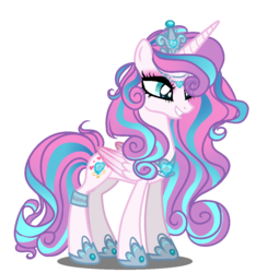 Size: 1030x1100 | Tagged: safe, artist:gihhbloonde, princess flurry heart, alicorn, pony, g4, adult flurry heart, fabulous, female, mare, next generation, older, older flurry heart, redesign, simple background, solo, transparent background