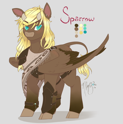 Size: 1583x1594 | Tagged: safe, artist:mint-and-love, oc, oc:sparrow, cow, pony, fallout oc, moogasus, pegamoo, pegasus cow