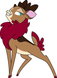 Size: 2926x3987 | Tagged: safe, alternate version, artist:rulo6000, derpibooru exclusive, velvet (tfh), deer, reindeer, them's fightin' herds, community related, female, high res, simple background, solo, transparent background, vector