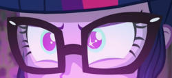 Size: 1024x466 | Tagged: safe, screencap, sci-twi, twilight sparkle, equestria girls, g4, my little pony equestria girls: friendship games, cropped, eye reflection, female, glasses, reflection, solo