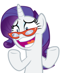 Size: 4990x6000 | Tagged: safe, artist:famousmari5, rarity, pony, unicorn, .mov, dress.mov, g4, she's all yak, absurd resolution, faic, female, glasses, mare, open mouth, rarity's glasses, simple background, solo, transparent background, vector