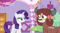 Size: 1280x720 | Tagged: safe, screencap, rarity, yona, pony, yak, g4, she's all yak