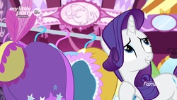 Size: 1280x720 | Tagged: safe, screencap, rarity, pony, g4, she's all yak, clothes, dress, female, mare, solo