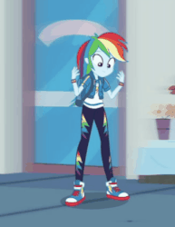 Size: 322x418 | Tagged: safe, screencap, rainbow dash, equestria girls, g4, my little pony equestria girls: better together, run to break free, adorasexy, animated, beautiful, converse, cropped, cute, dashabetes, fabulous, female, geode of super speed, magical geodes, sexy, shoes, sneakers, solo