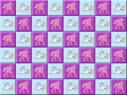 Size: 800x600 | Tagged: safe, light heart, sundance (g2), earth pony, pony, g2, my little pony: friendship gardens, checkered, cute, female, g2 heartabetes, g2 sundawwnce, g2betes, loading screen, mare, video game