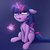 Size: 5000x5000 | Tagged: safe, artist:rainyvisualz, twilight sparkle, alicorn, pony, g4, bloodshot eyes, coffee, female, glowing horn, horn, levitation, looking up, magic, mug, sitting, sleepy, solo, telekinesis, tired, twilight sparkle (alicorn), twilight sparkle is not amused, unamused