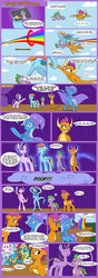 Size: 7000x20000 | Tagged: safe, artist:chedx, gallus, ocellus, rainbow dash, sandbar, silverstream, smolder, spike, starlight glimmer, trixie, twilight sparkle, yona, alicorn, classical hippogriff, dragon, griffon, hippogriff, pegasus, pony, unicorn, comic:claws and hooves, g4, absurd resolution, comic, commission, cute, dragon to pony, dragoness, dragonified, exclamation point, female, foal, funny, glimmerdragon, implied zephyr breeze, interrobang, magic, male, mare, ponified, ponified spike, pony smolder, pony to dragon, question mark, rainbow dragon, revenge, sequel, smolderbetes, species swap, speech bubble, spikabetes, stallion, student six, swap, twilight sparkle (alicorn), winged spike, wings