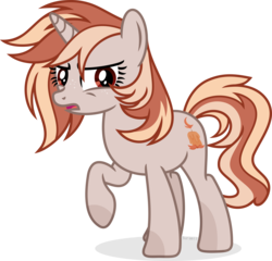 Size: 8964x8602 | Tagged: safe, artist:suramii, oc, oc only, oc:arden flame, pony, unicorn, absurd resolution, angry, female, freckles, looking at you, mare, open mouth, raised hoof, simple background, solo, transparent background, vector