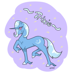 Size: 1280x1330 | Tagged: safe, artist:samsx22, trixie, pony, unicorn, g4, curved horn, female, horn, smiling, solo