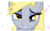 Size: 680x425 | Tagged: safe, artist:praise-sunbutt, edit, editor:undeadponysoldier, derpy hooves, pegasus, pony, g4, adorable face, bedroom eyes, cute, derp, female, lip bite, looking at you, mare, simple background, solo, white background