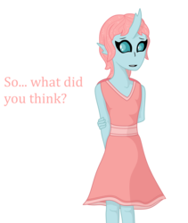 Size: 4800x5700 | Tagged: safe, artist:maxter-advance, ocellus, changedling, changeling, anthro, g4, clothes, dress, female, solo