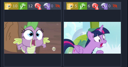 Size: 750x396 | Tagged: safe, edit, edited screencap, screencap, spike, twilight sparkle, alicorn, pony, dragon quest, g4, the point of no return, screaming, surprised, twilight sparkle (alicorn), waterfall
