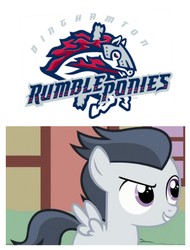 Size: 3106x4096 | Tagged: safe, anonymous artist, rumble, pony, g4, marks and recreation, baseball, binghamton rumble ponies, colt, dreamworks face, eastern league, foal, male, milb, mlb, namesake, sports